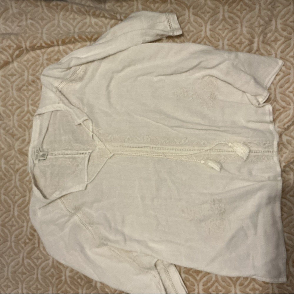 Rachel Zoe White Boho Lace Blouse | Size 3X - Picture 2 of 4